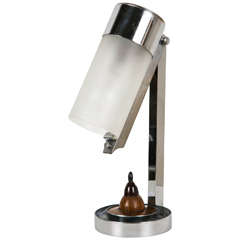 1930s Art Deco Modernist Table Lamp by Jean Boris Lacroix 3