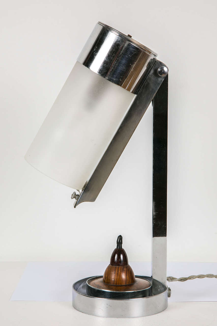 1930s Art Deco Modernist Table Lamp by Jean Boris Lacroix For Sale 1
