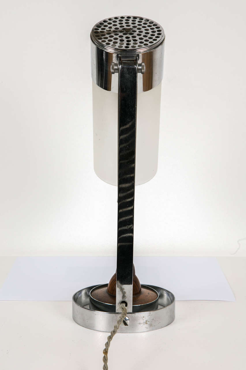 1930s Art Deco Modernist Table Lamp by Jean Boris Lacroix For Sale 2