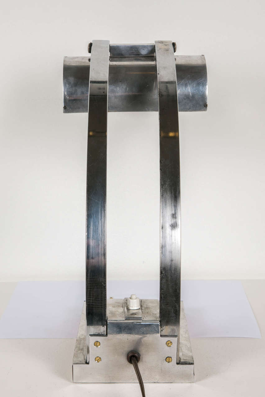 Metà XX secolo Lampada da scrivania Art Deco degli anni '30 nello spirito di Le Chevallier e Koechlin in vendita