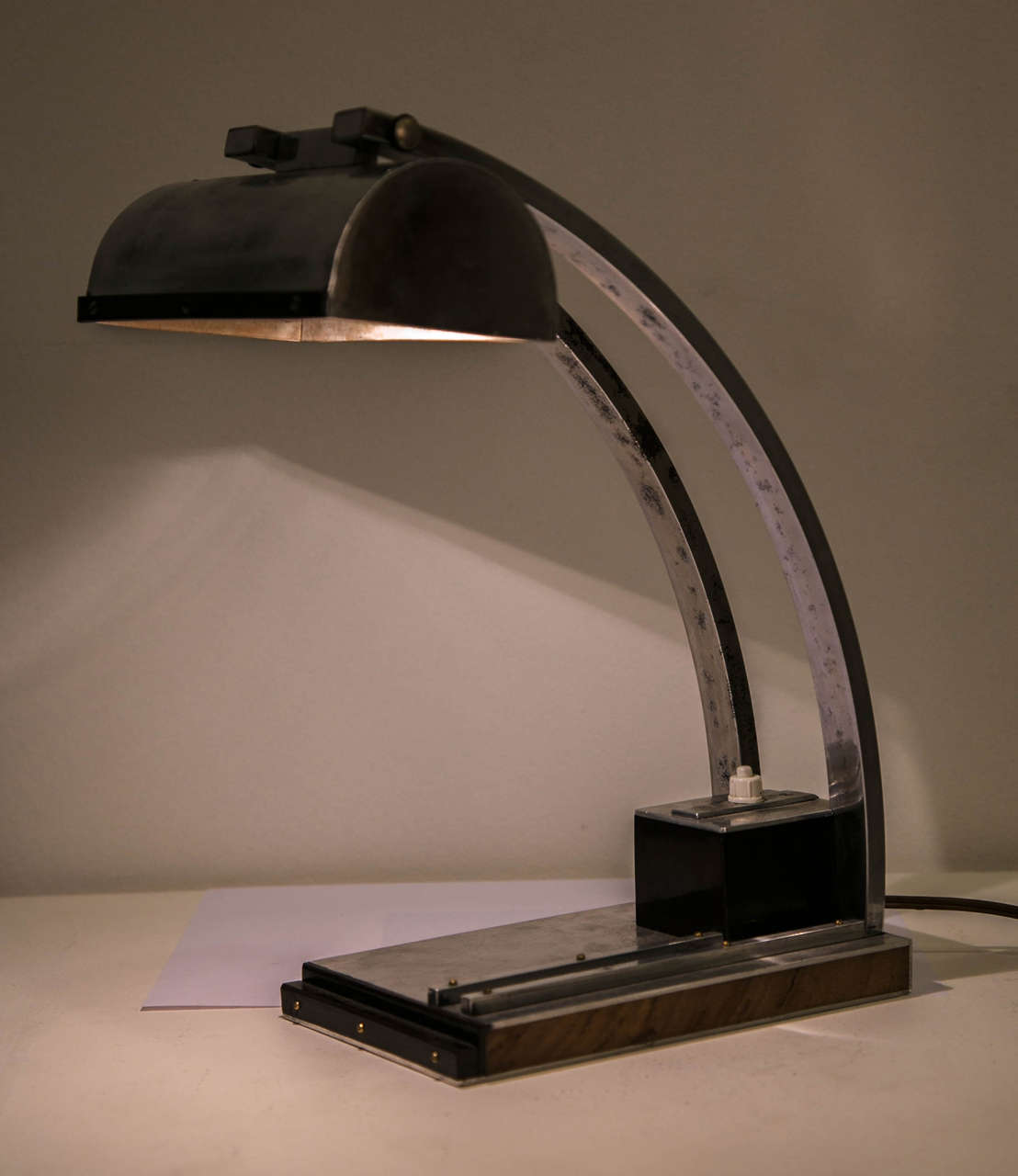 1930s Art Deco Desk Lamp in the Spirit of Le Chevallier and Koechlin For Sale 1