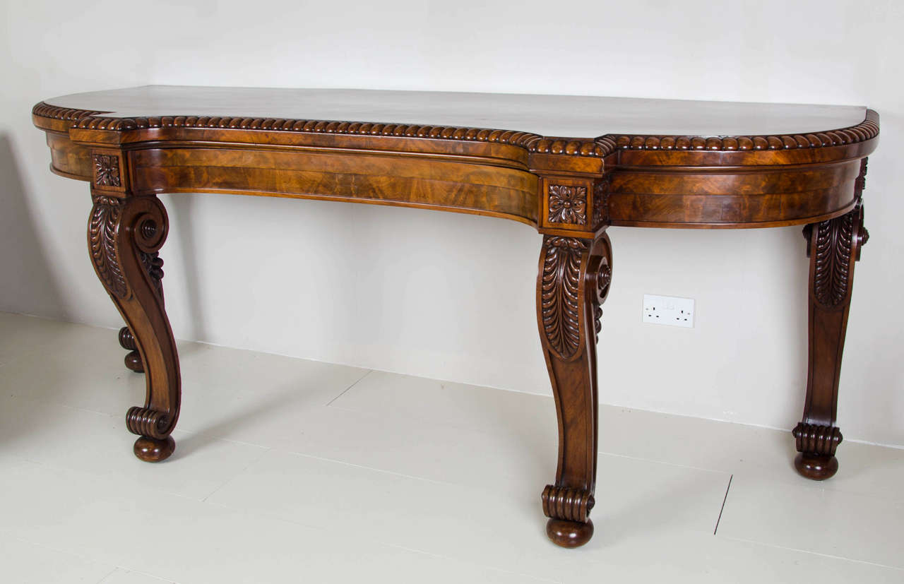 A bold Regency mahogany hall or serving table by Trotter of Edinburgh.