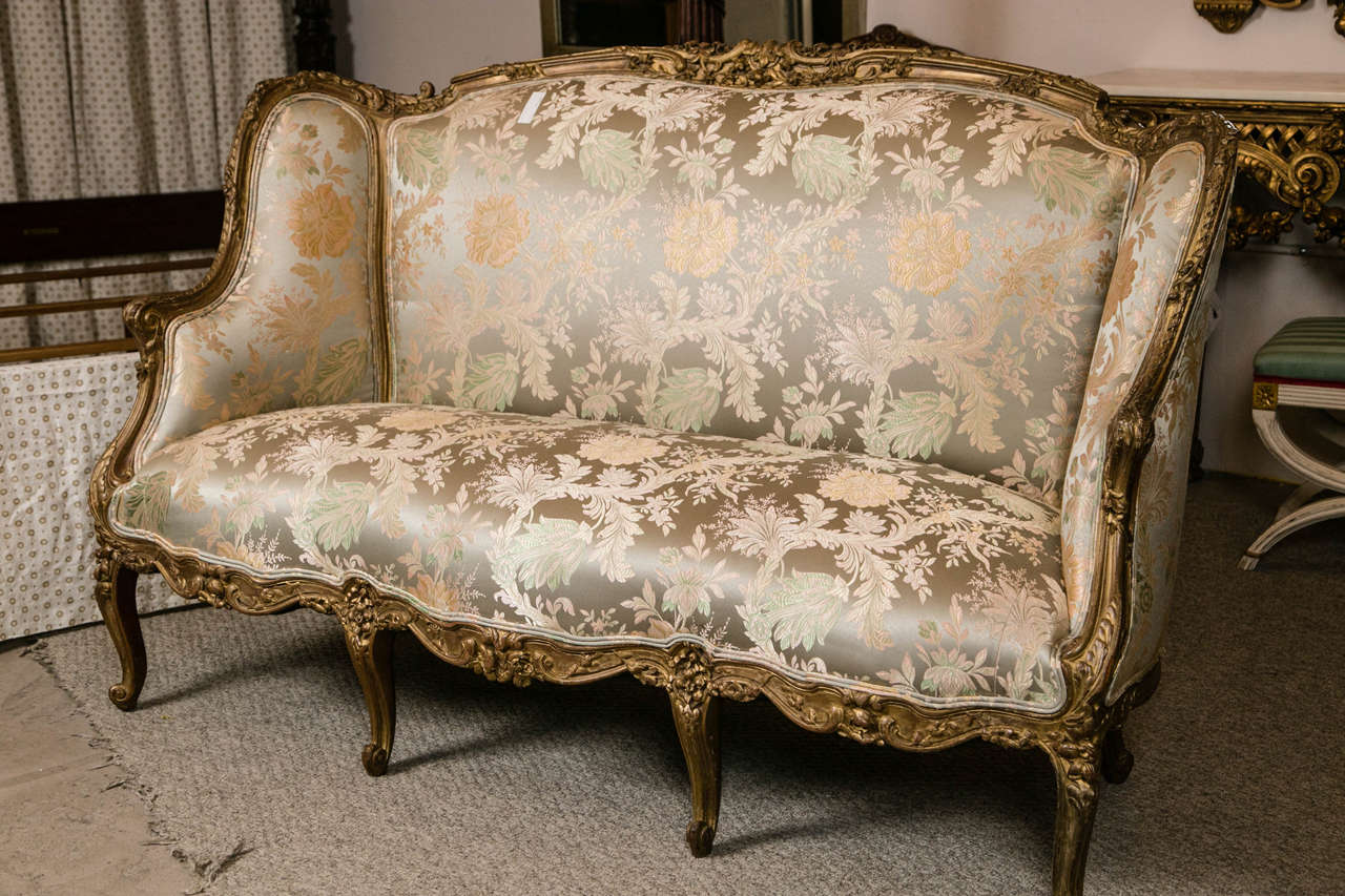 Louis XV Style Carved French Sofa by Jansen at 1stDibs louis xv settee, louis xv sofa, louis