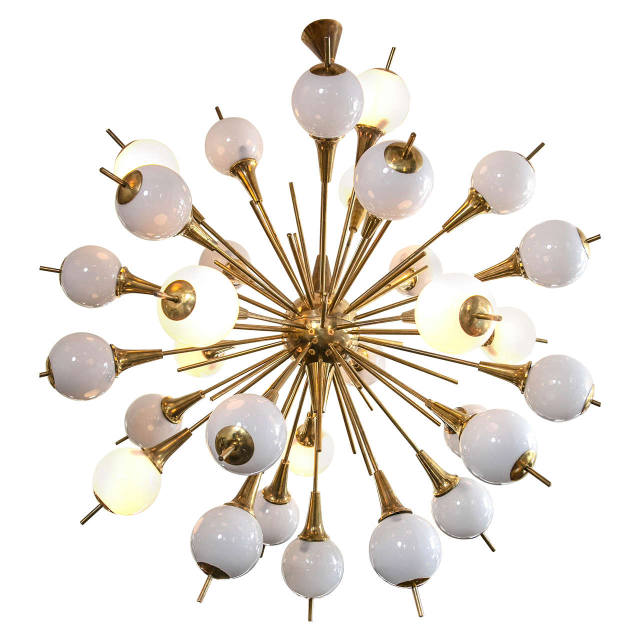 Very Large Sputnik Style Murano and Brass Fixture