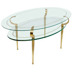 1950
s Italian Brass Coffee Table
