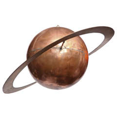 Modernist Brass and Copper Saturn Hanging Sculpture by Charles Lamb 6