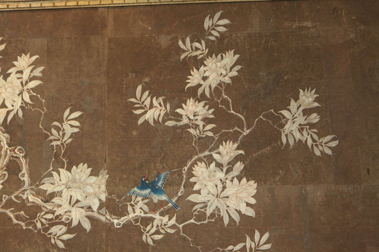 Hand painted Chinese wallpaper in 19th c house Stock Photo - Alamy