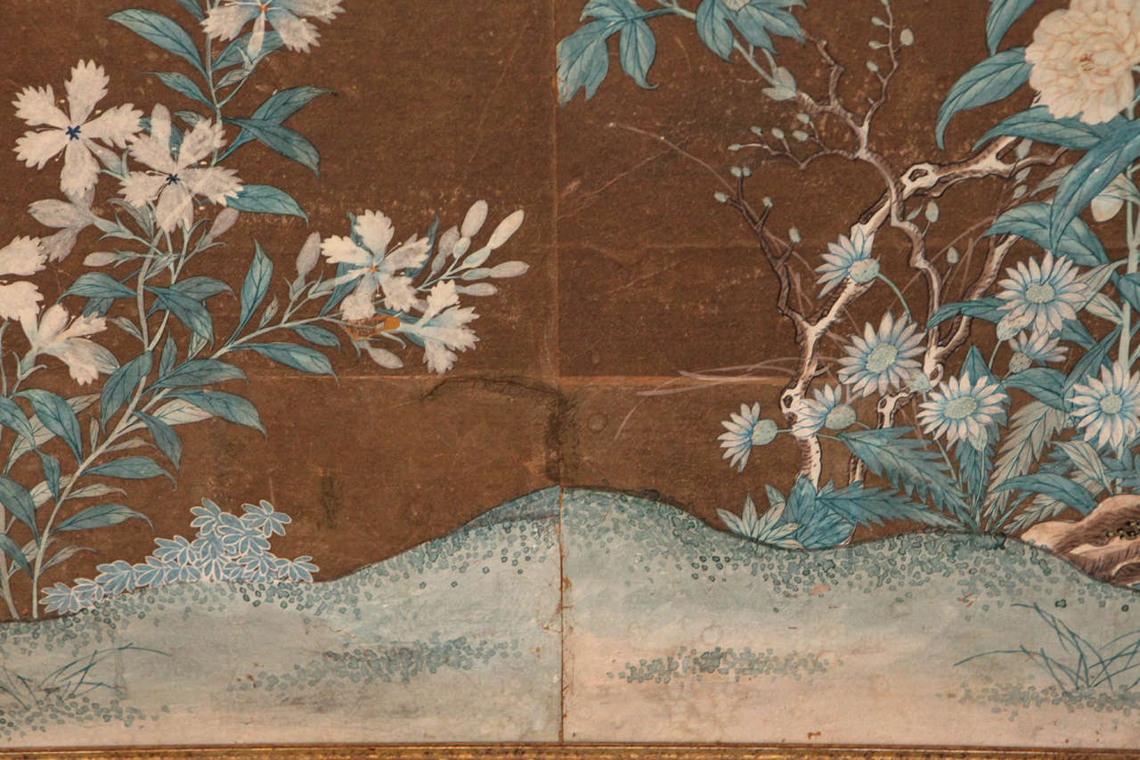 Early 19th Century Chinese Hand-Painted Wallpaper Panels 2