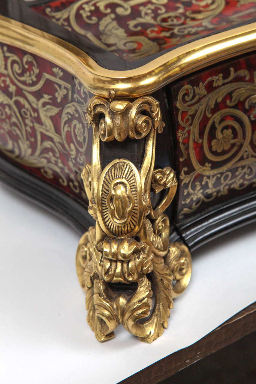 19th Century French Oversized Boulle Ink Stand In Excellent Condition In Los Angeles, CA