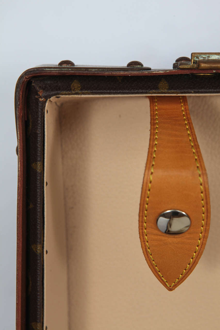 Brass Vintage Louis Vuitton Hard Case Luggage