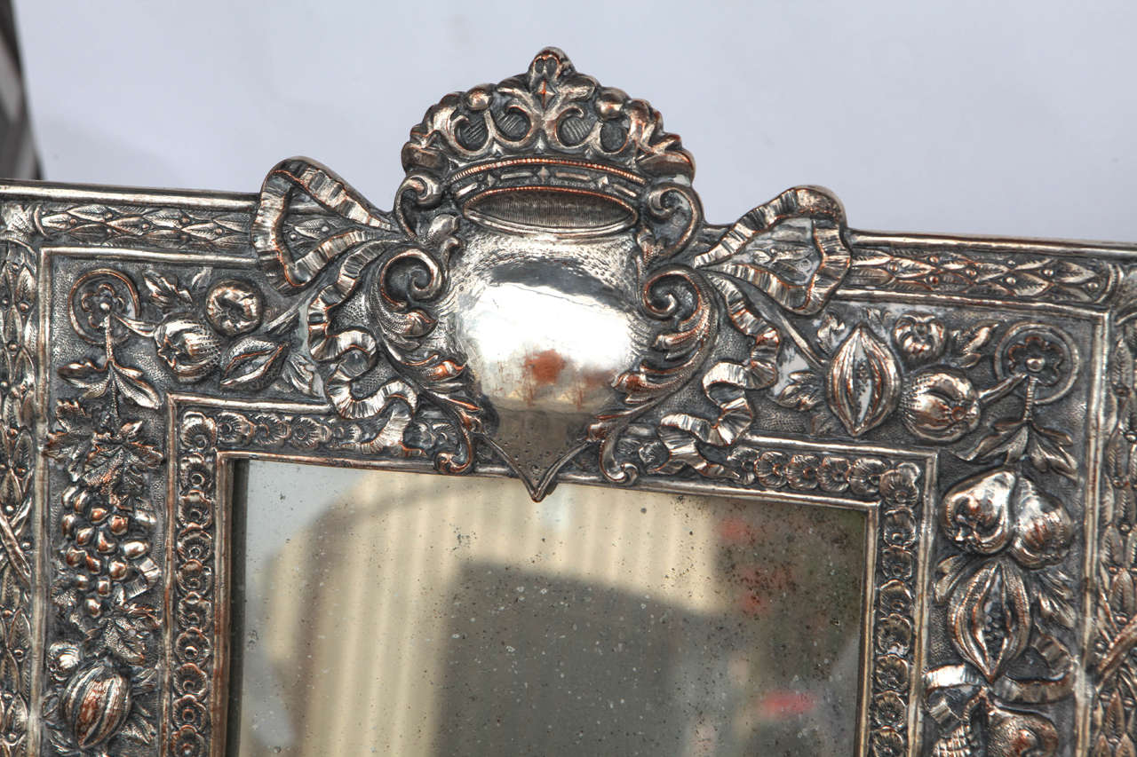 Pair of Late 19th Century English Silver Mirrors In Excellent Condition In Los Angeles, CA