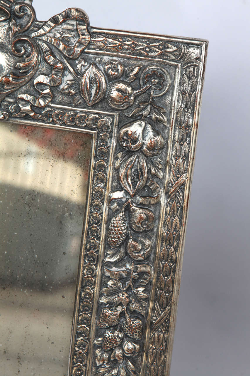 Copper Pair of Late 19th Century English Silver Mirrors