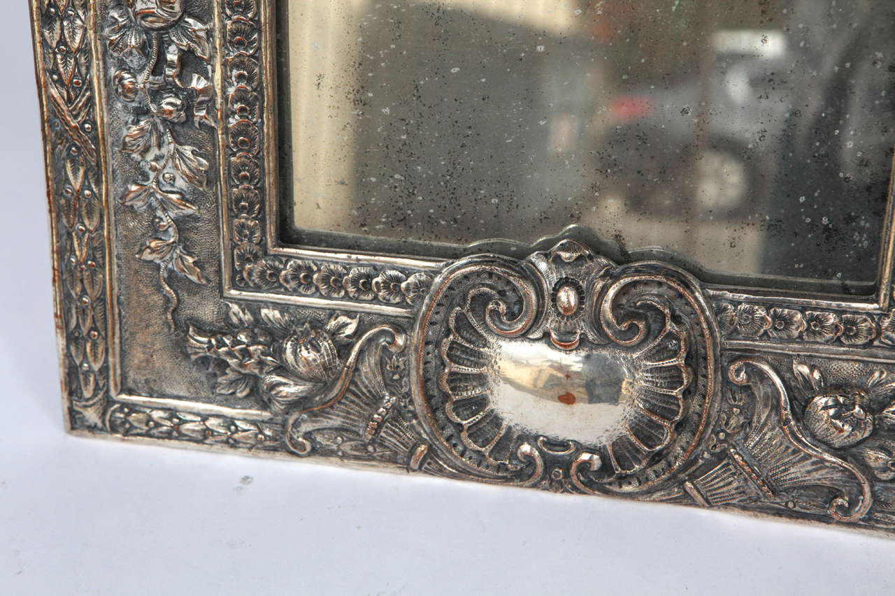Pair of Late 19th Century English Silver Mirrors 1