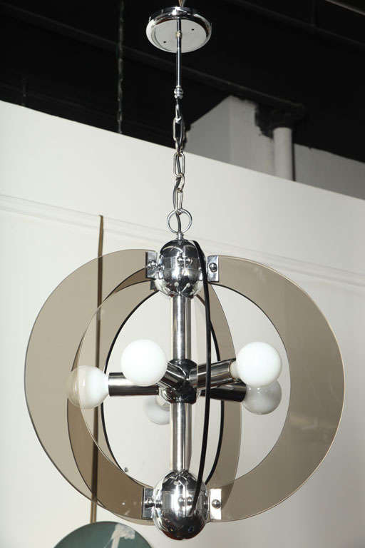 Mid-Century Modern 1960s Veca Chandelier Made in Italy For Sale