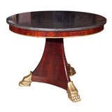Antique Marble Top French Empire Center Table