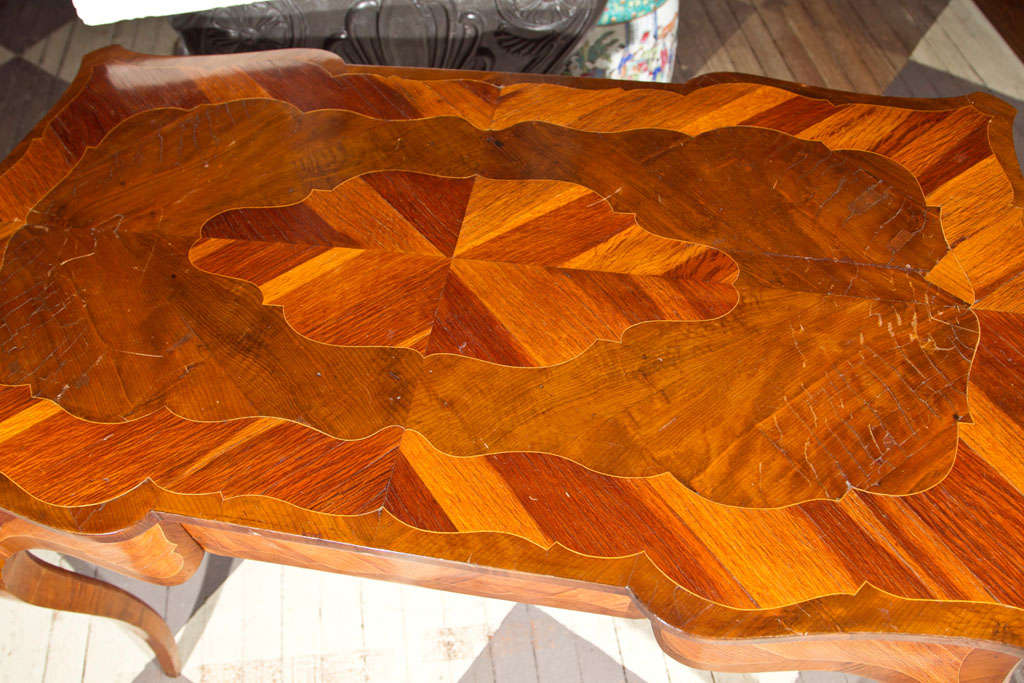 Rococco Style  Walnut  Parquetry Writing Table 1
