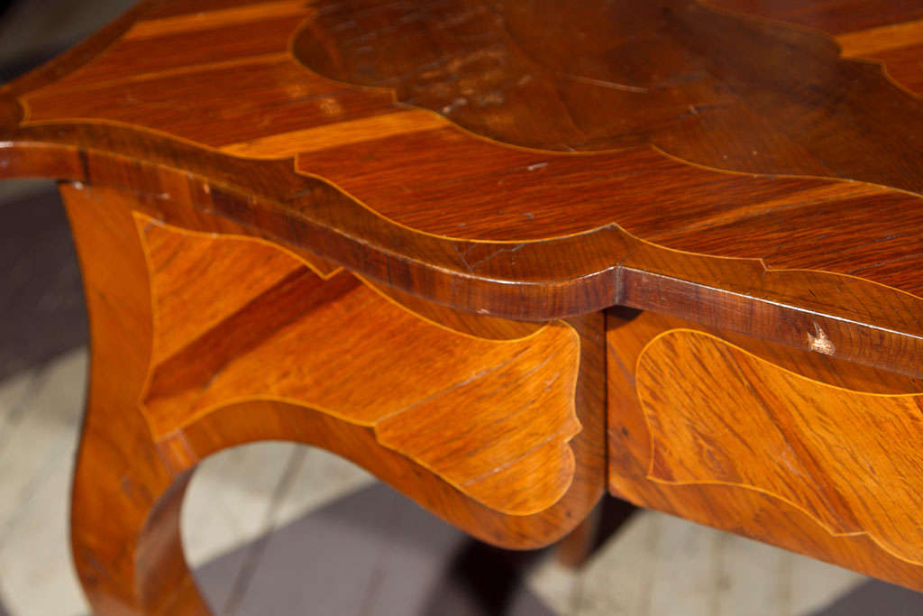 Rococco Style  Walnut  Parquetry Writing Table 2
