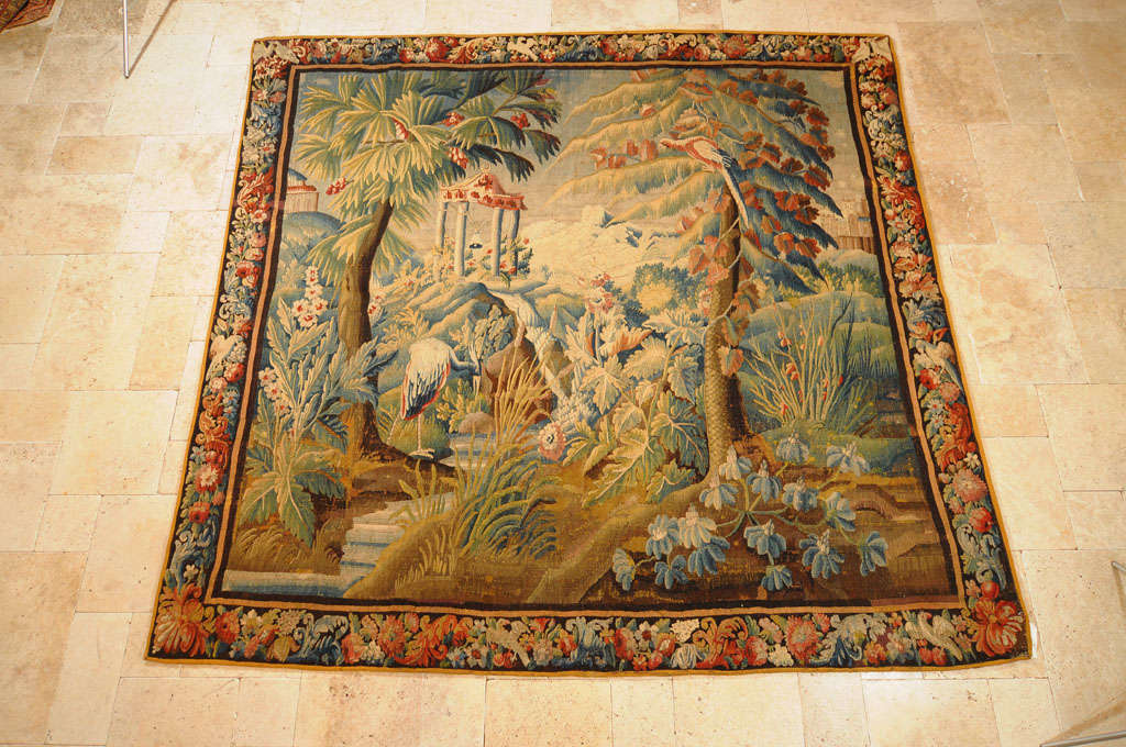 Antique Tapestry from Second Chinese Series of Bouchet In Good Condition In Houston, TX