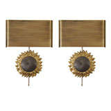 Sunflower sconces by maison Charles