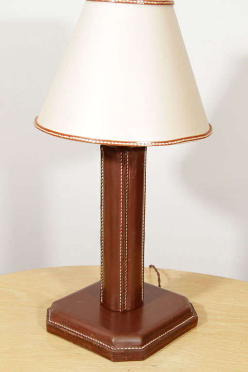 French Jacques Adnet table lamp For Sale