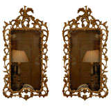 Pair English Chippendale style Mirrors