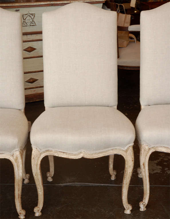 Set of 6 french dining chairs.