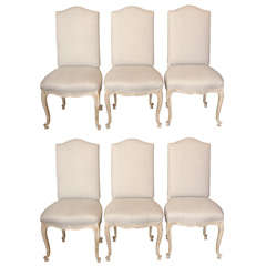 Set of 6 french dining chairs. 