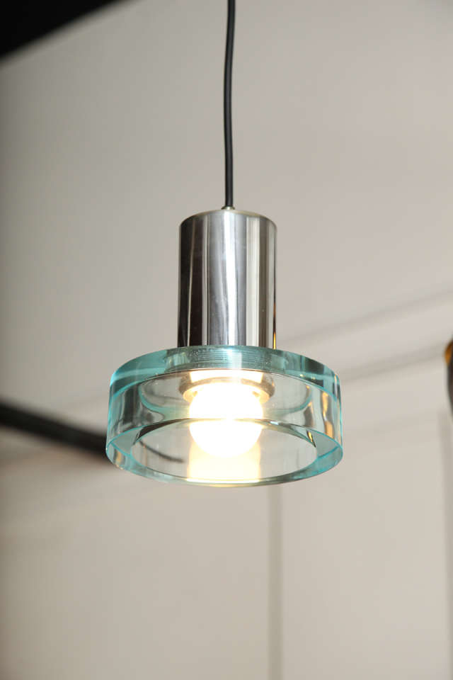 Italian Seguso Pendent Light Designed by Flavio Poli Made in Venice For Sale