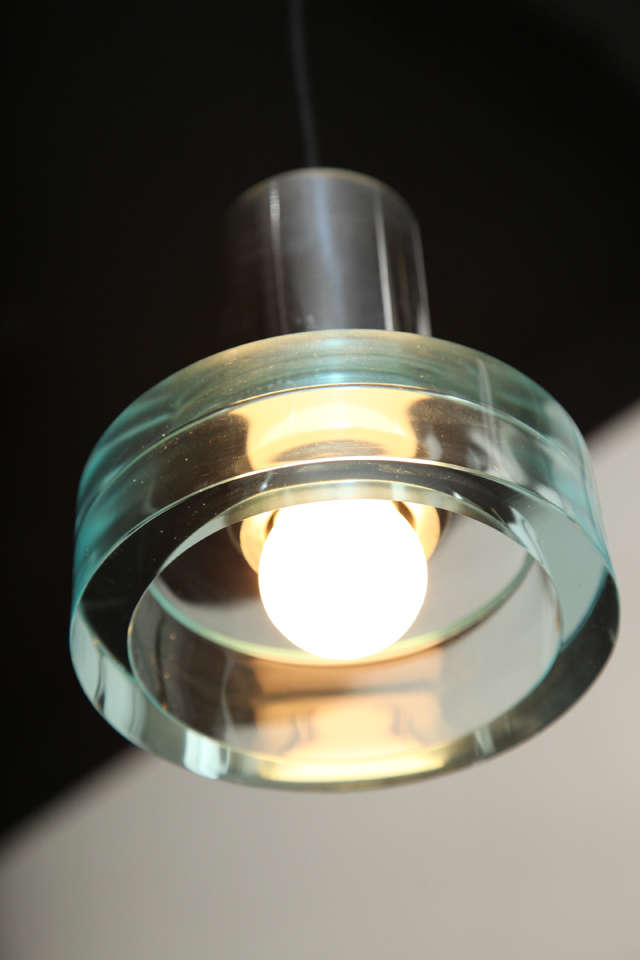 Seguso Pendent Light Designed by Flavio Poli Made in Venice In Excellent Condition For Sale In New York, NY