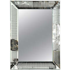 Mirror With Fluted Frame Italian