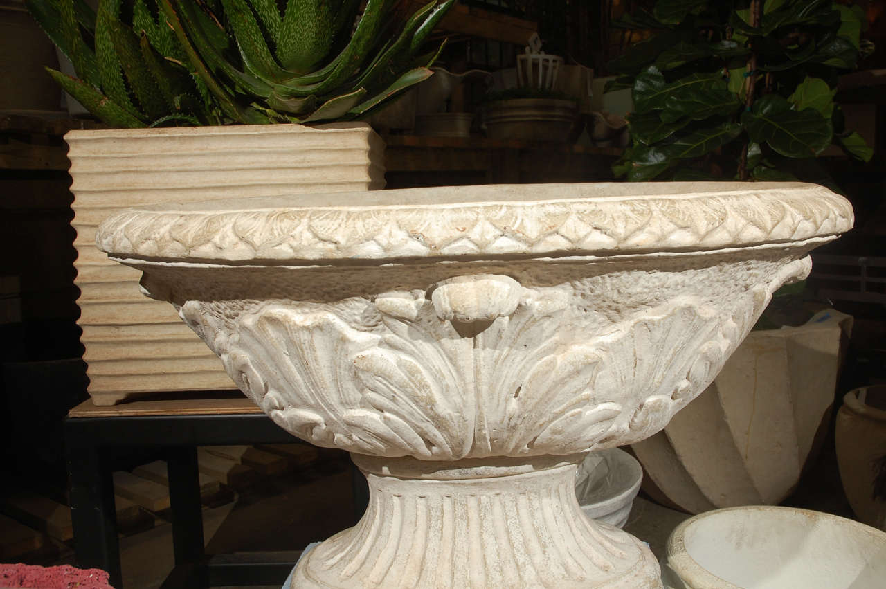 Contemporary Oval Acanthus Urn For Sale