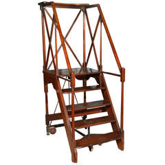 Antique Large Library Ladder