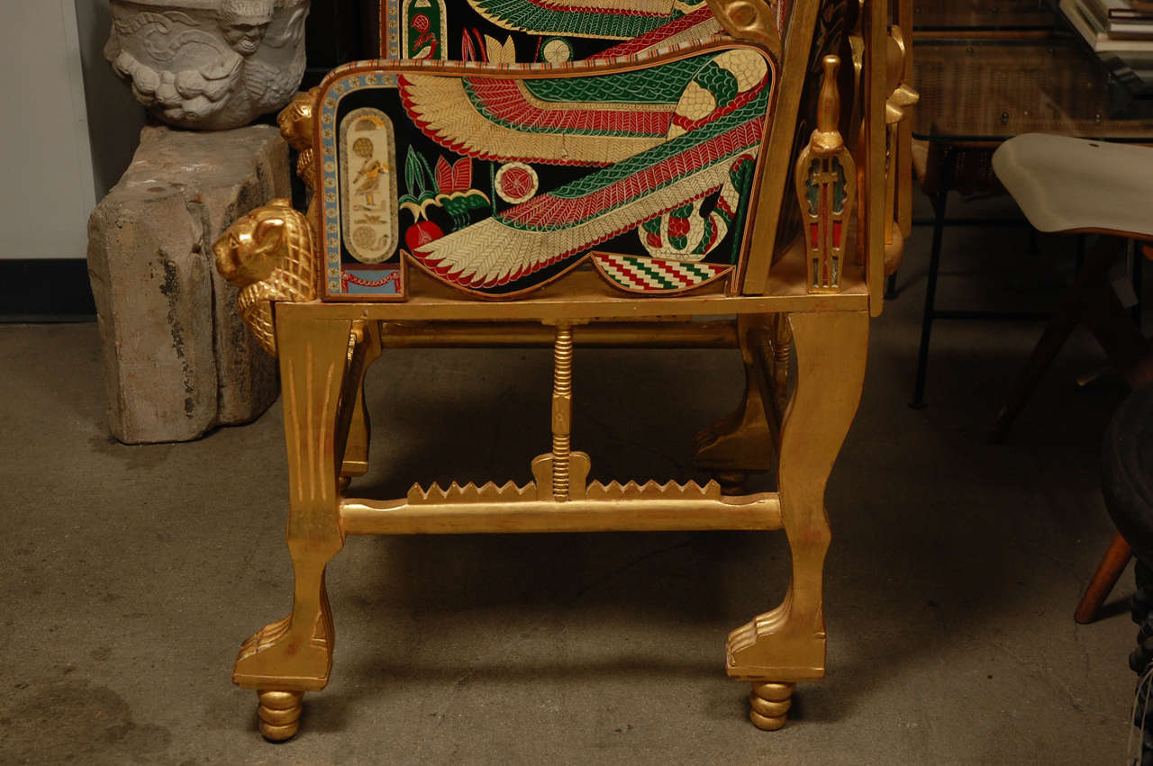 20th Century English Egyptian Revival Armchair