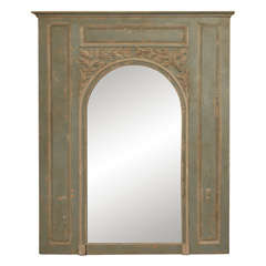 19th C Louis XVI Painted Trumeau