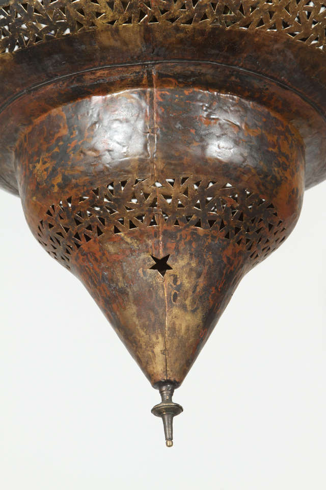 Islamic Large Moroccan Brass Hanging Lamp