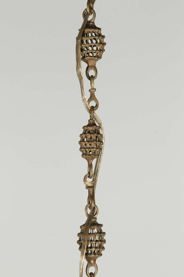 hammered brass pendant light
