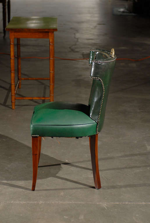 Set of 4 1950's Hollywood Regency Klismos Chairs, Style of D. Draper 1