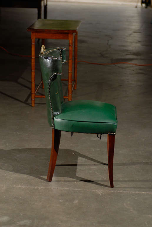 Set of 4 1950's Hollywood Regency Klismos Chairs, Style of D. Draper 3