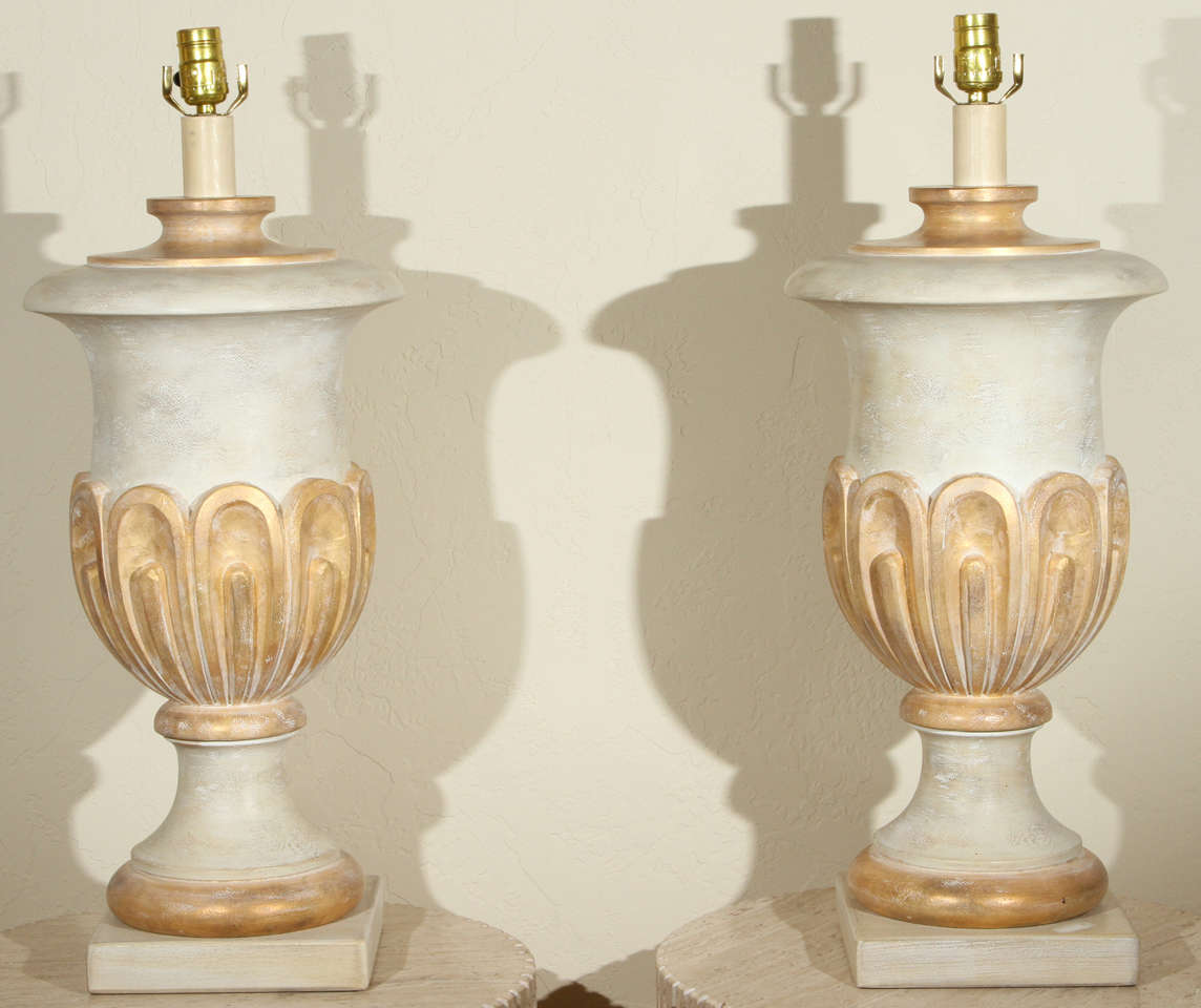 Pair of Large Urn Lamps