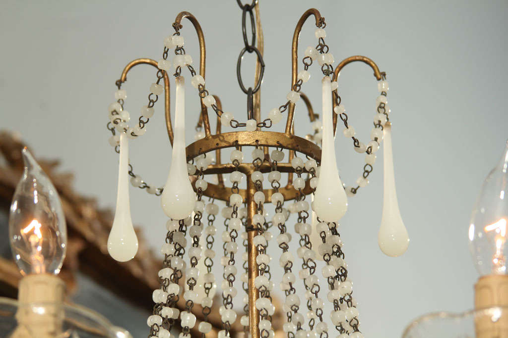 glass beads chandelier