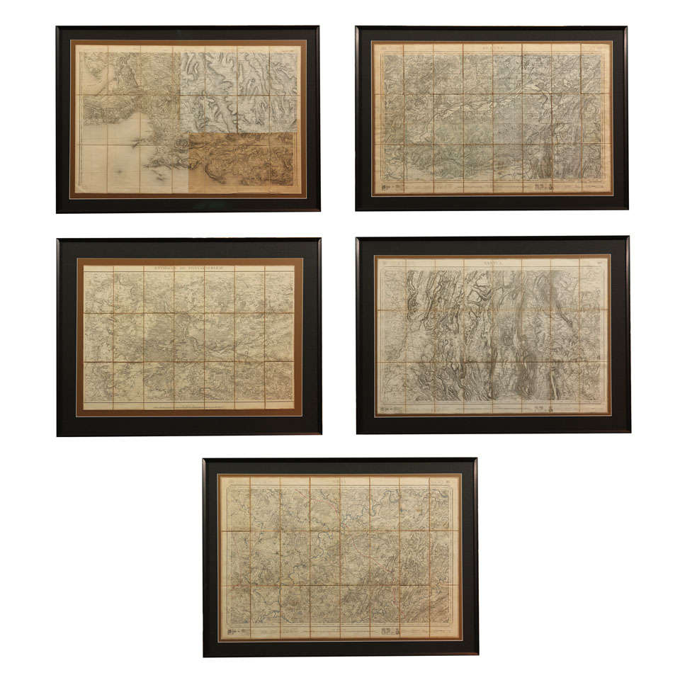 3 assorted 19th century French maps