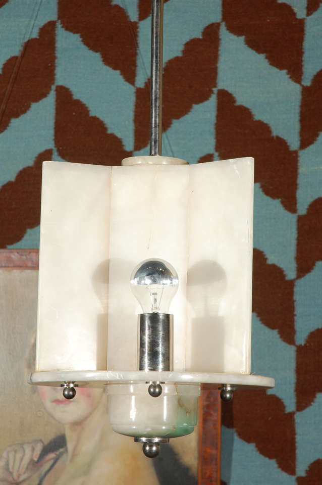 Art Deco Alabaster Chandelier