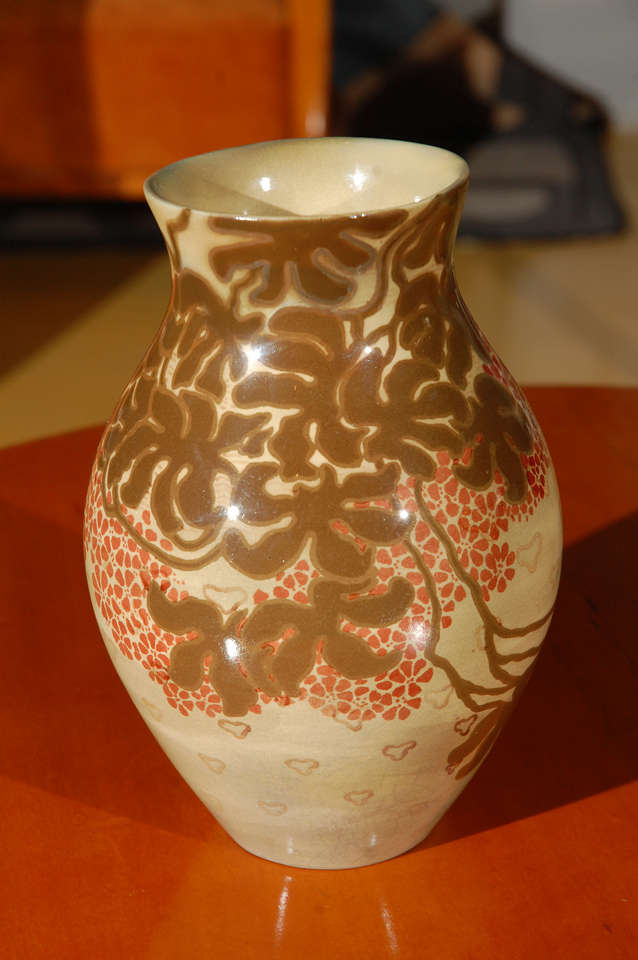 Art Nouveau Zsolnay Cerami Vase For Sale