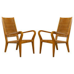 Pair fo Chairs Sycamore and Rattan