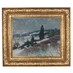 Winter Landscape Painting by Joseph Benjamin Davol (1864-1923) 1