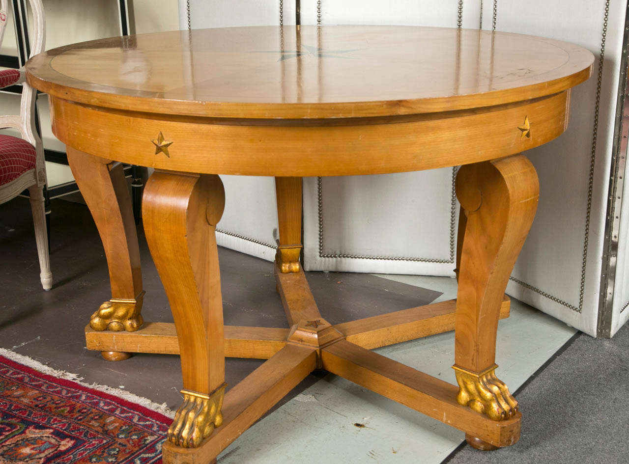French Empire Style Inlaid Center Table