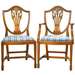 Set of 12 Sheraton Style Dining Chairs by Charles Barr