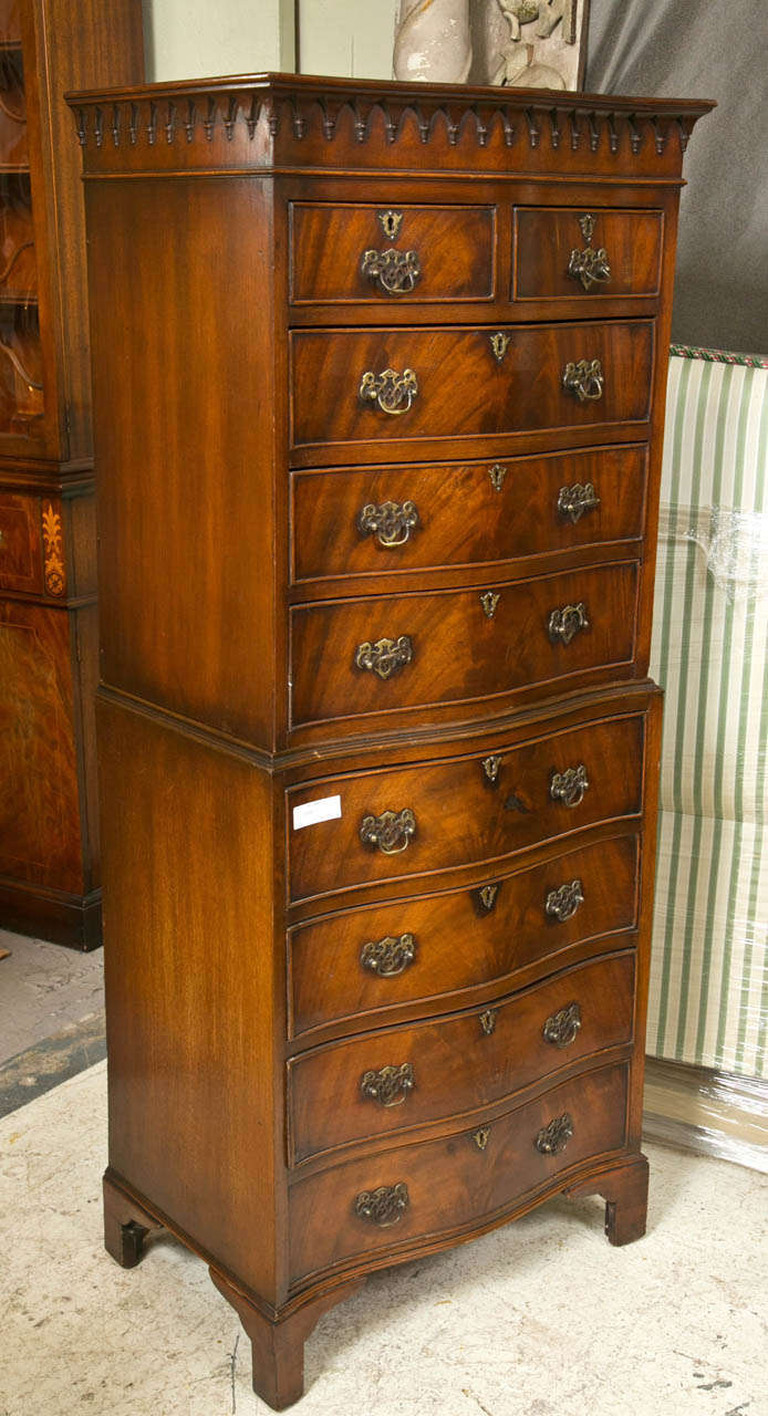 English Georgian Style Chest on Chest at 1stdibs