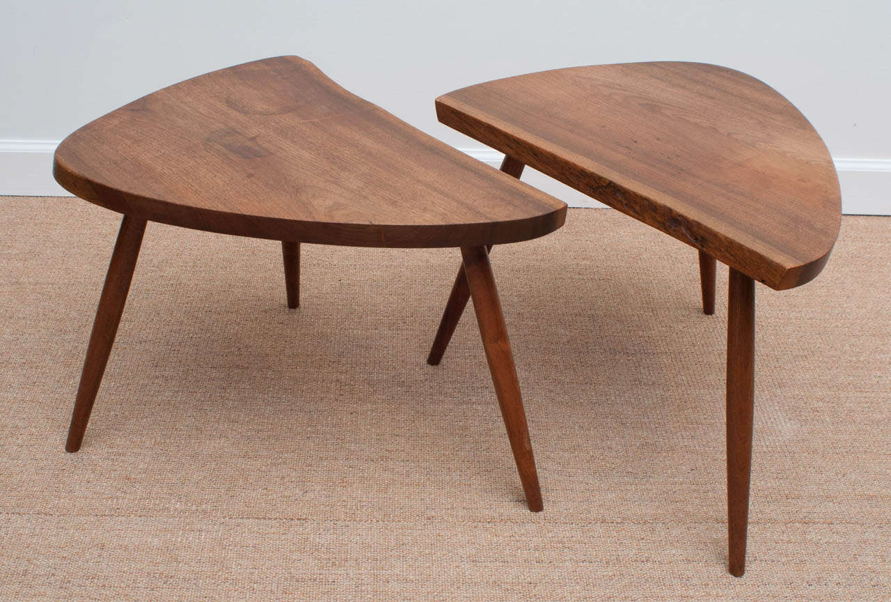 A pair of Nakashima walnut 