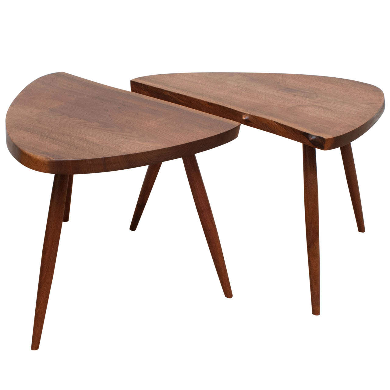 Pair George Nakashima " Wepman " Tables 1962 For Sale